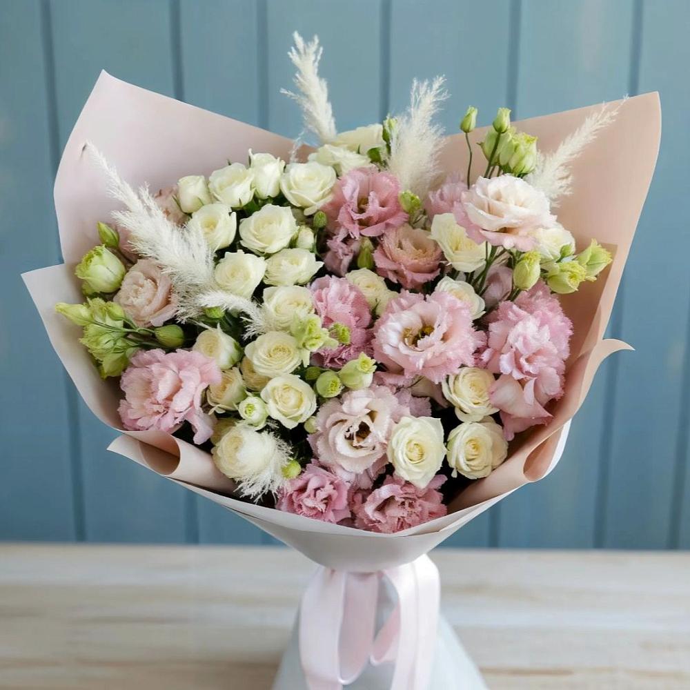 Букет цветов из: Альстромерии и Розы в Туринская Слобода