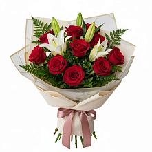 Букет цветов из:  Лилии и Розы в Туринская Слобода