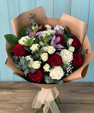 Букет цветов из:  Розы и Альстромерии #REPLACE_PRED# Туринская Слобода