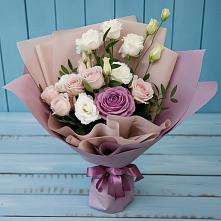 Букет цветов из:  Розы и Лизиантусы #REPLACE_PRED# Туринская Слобода