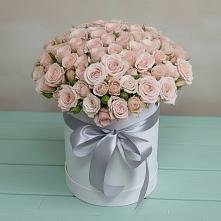 Цветочная композиция из Розы в шляпной коробке в Туринская Слобода