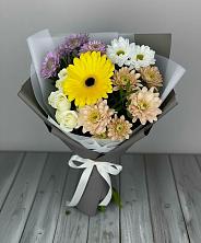 Букет цветов из:  Розы, Герберы и Хризантемы в Туринская Слобода
