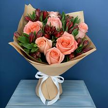 Букет цветов из:  Розы и Альстромерии в Туринская Слобода