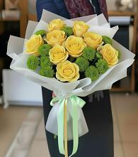 Букет цветов из:  Хризантемы и Розы #REPLACE_PRED# Туринская Слобода