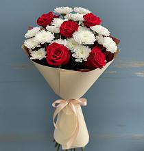 Букет цветов из:  Розы и Хризантемы в Туринская Слобода