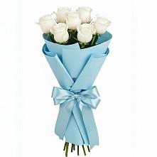 Букет 7 белых роз Проуд в Туринская Слобода