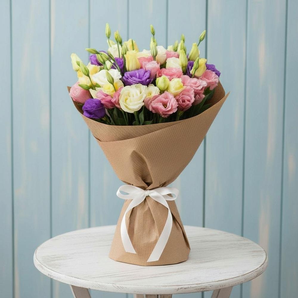 Букет цветов из: Лизиантусы в Туринская Слобода