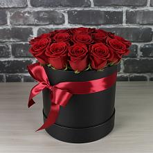 Цветочная композиция из Розы в шляпной коробке в Туринская Слобода