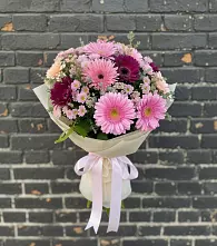 Букет цветов из:  Герберы и Хризантемы в Туринская Слобода