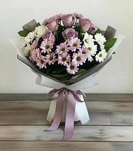 Букет цветов из:  Хризантемы и Розы в Туринская Слобода