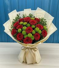 Букет цветов из:  Розы и Хризантемы в Туринская Слобода