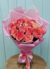 Букет 15 Розовых роз Равель в Туринская Слобода
