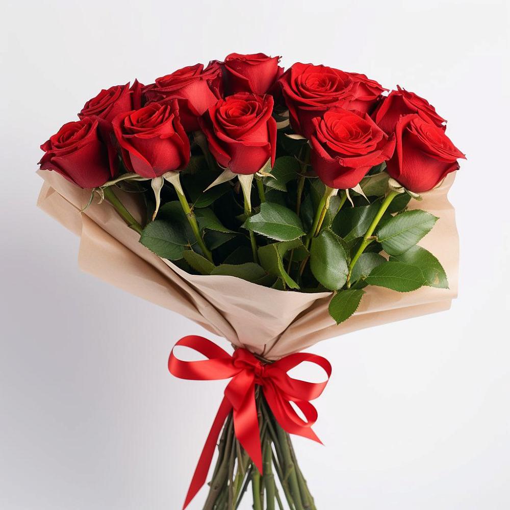 Букет 11 Красных роз Эдлесс Лав в Туринская Слобода