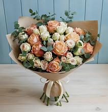 Букет цветов из:  Альстромерии и Розы в Туринская Слобода