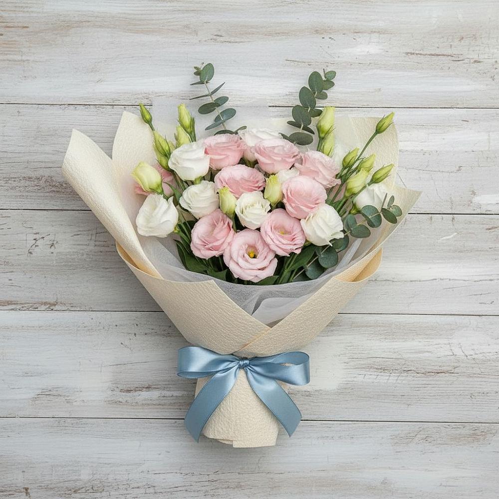 Букет цветов из: Лизиантусы в Туринская Слобода